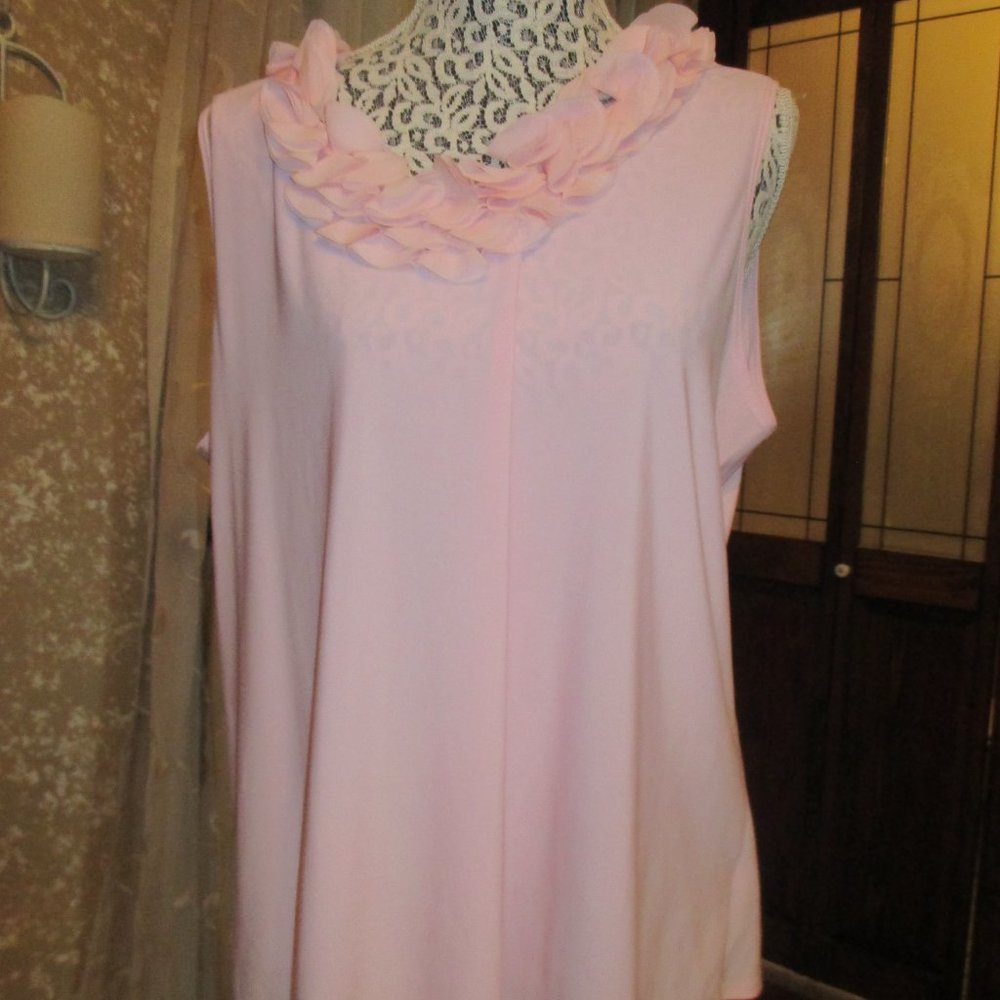 Pink Blouse/Short Sleeve/Dress Barn Woman 2X/NWT